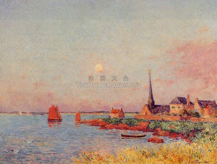 Breton Village by the Sea - 费迪南德·卢瓦扬